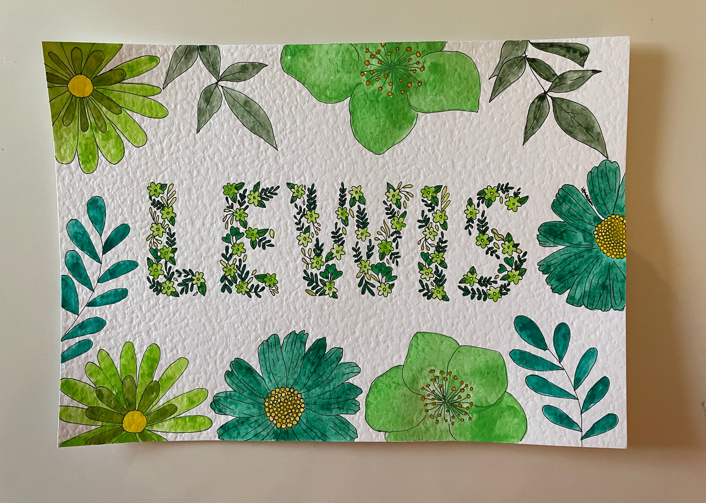 Personalised Flower Name Posters