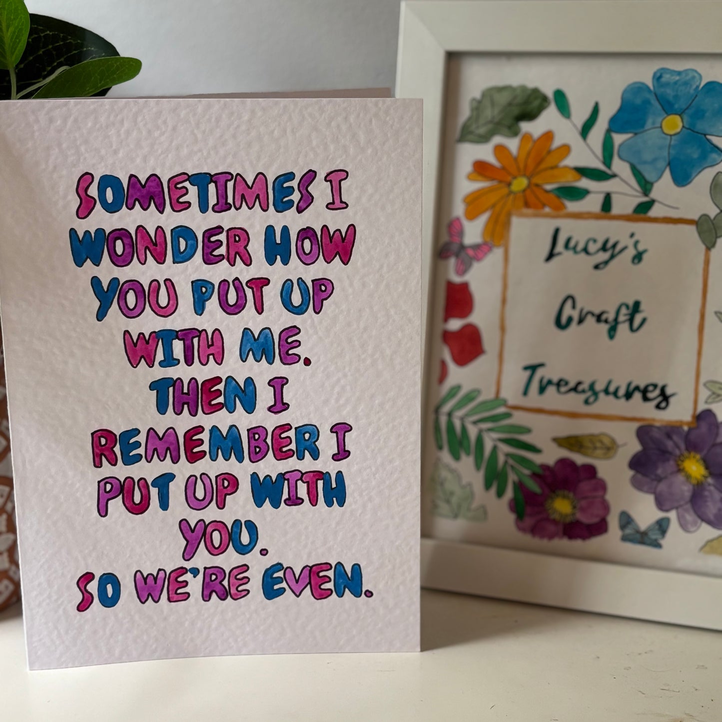 Happy Anniversary - We're Even - Card