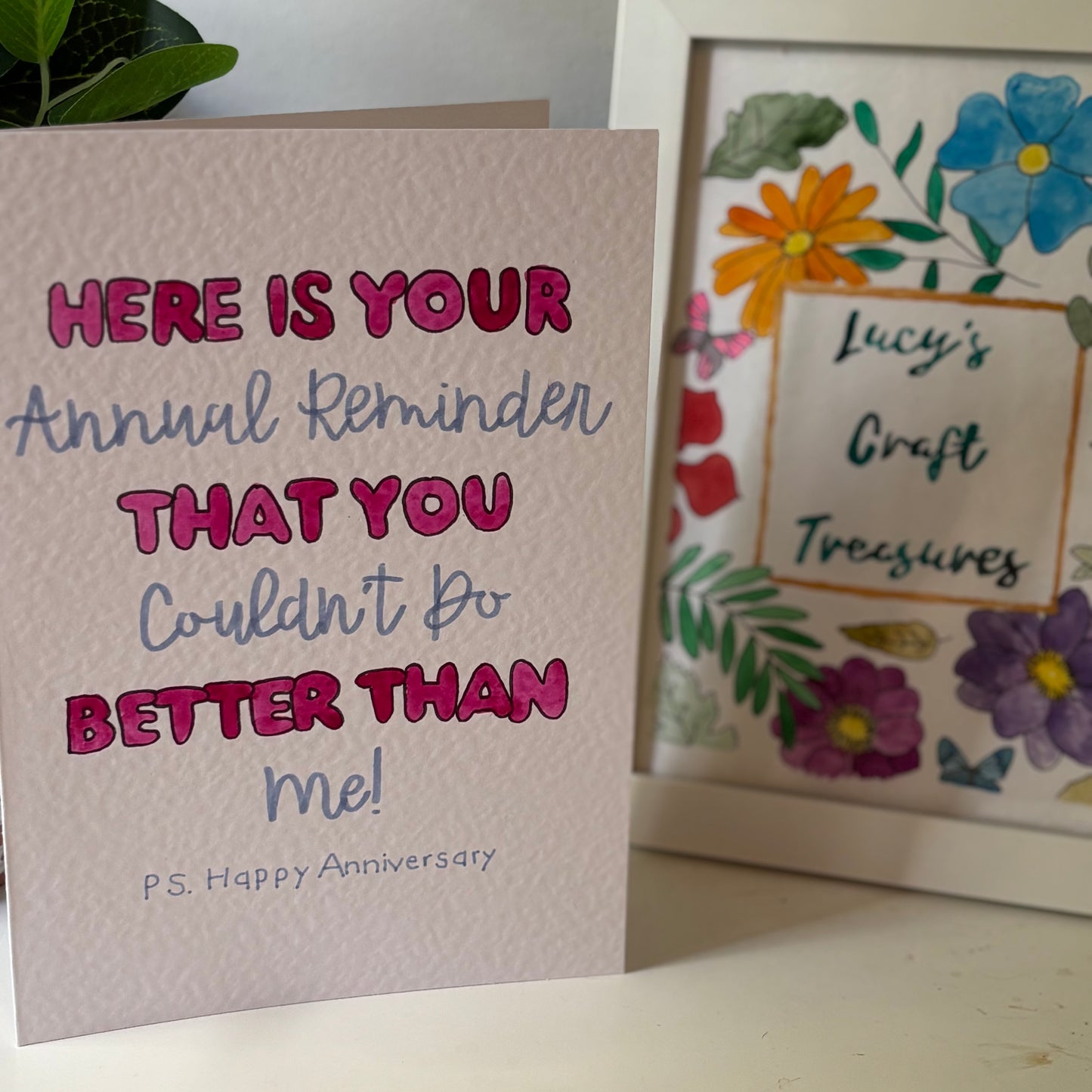 No Better Than Me Anniversary Card