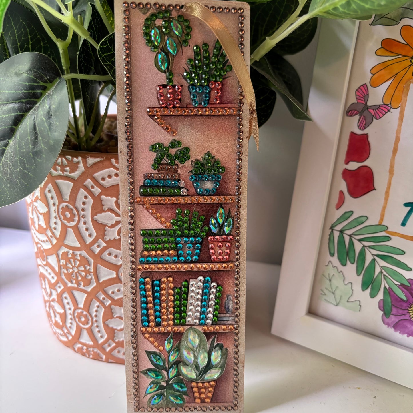 Diamond Art Bookshelf Bookmarks