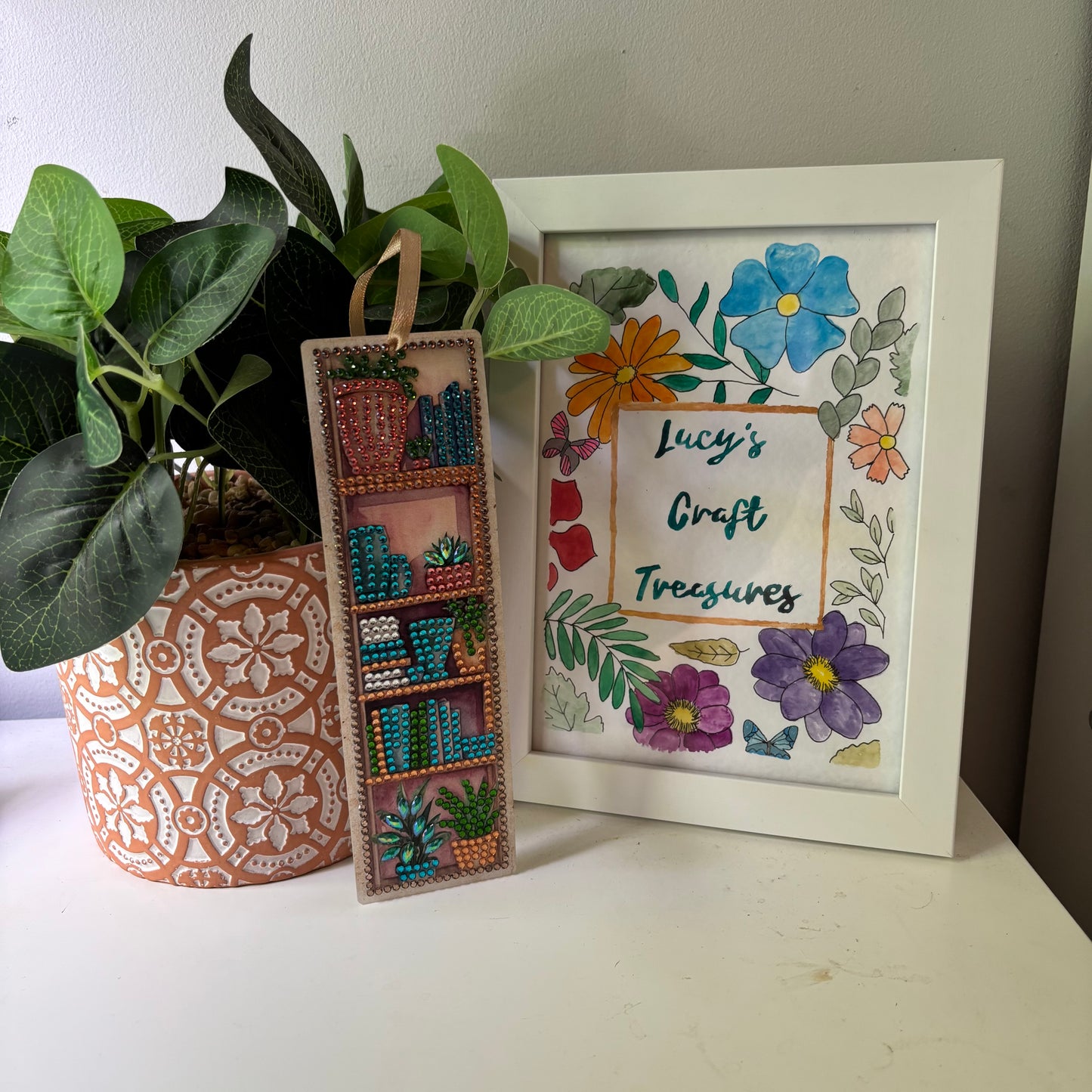 Diamond Art Bookshelf Bookmarks