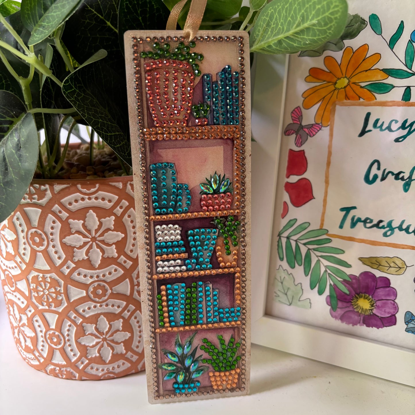 Diamond Art Bookshelf Bookmarks