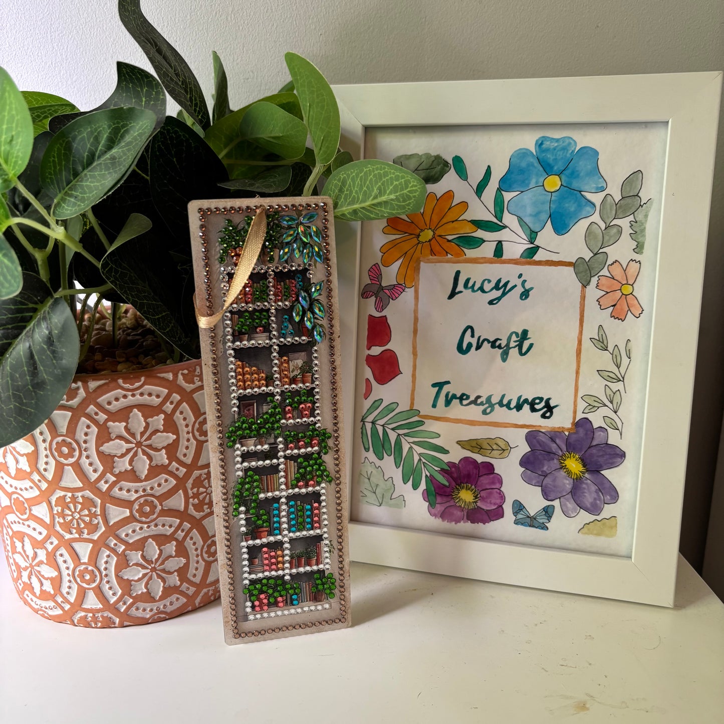 Diamond Art Bookshelf Bookmarks
