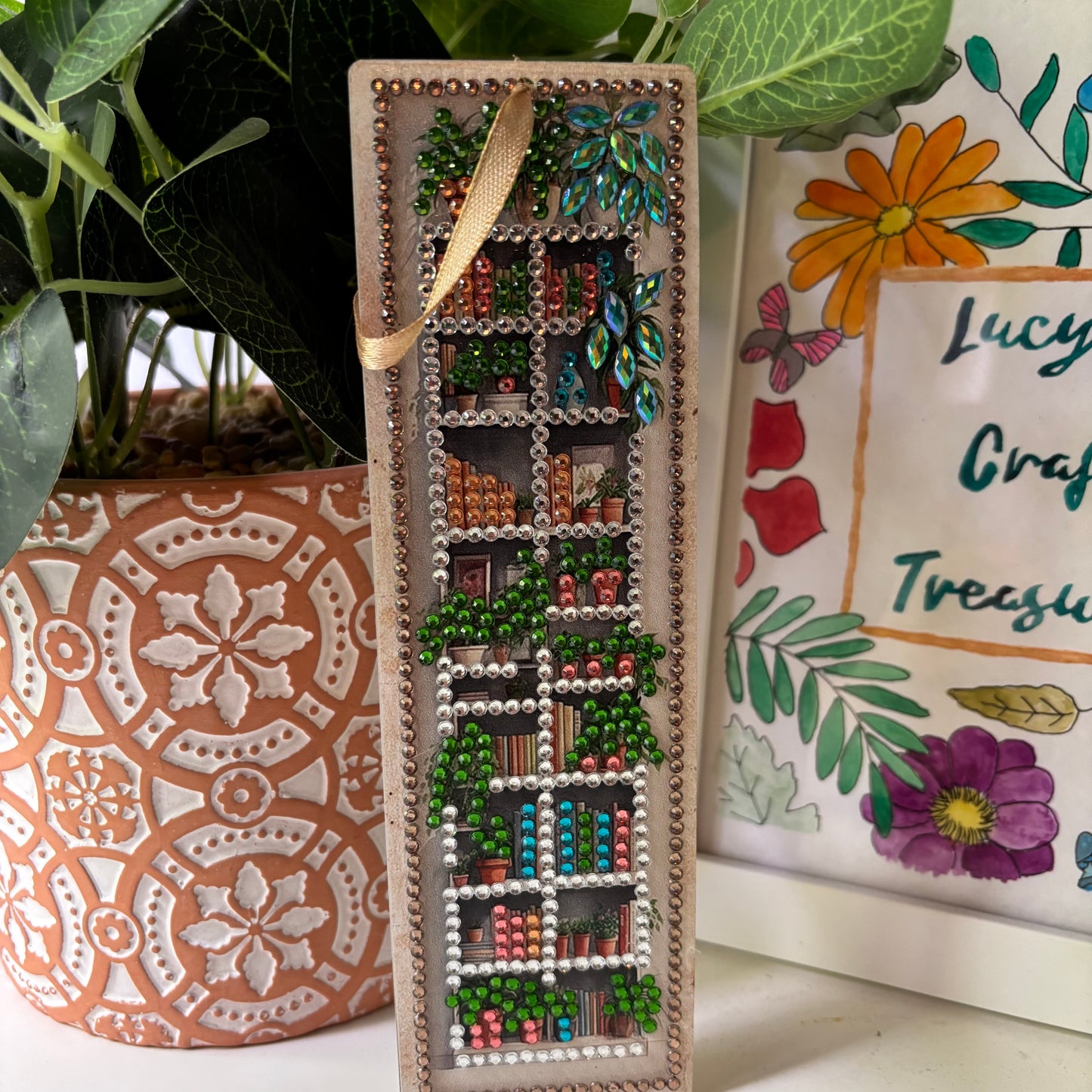 Diamond Art Bookshelf Bookmarks