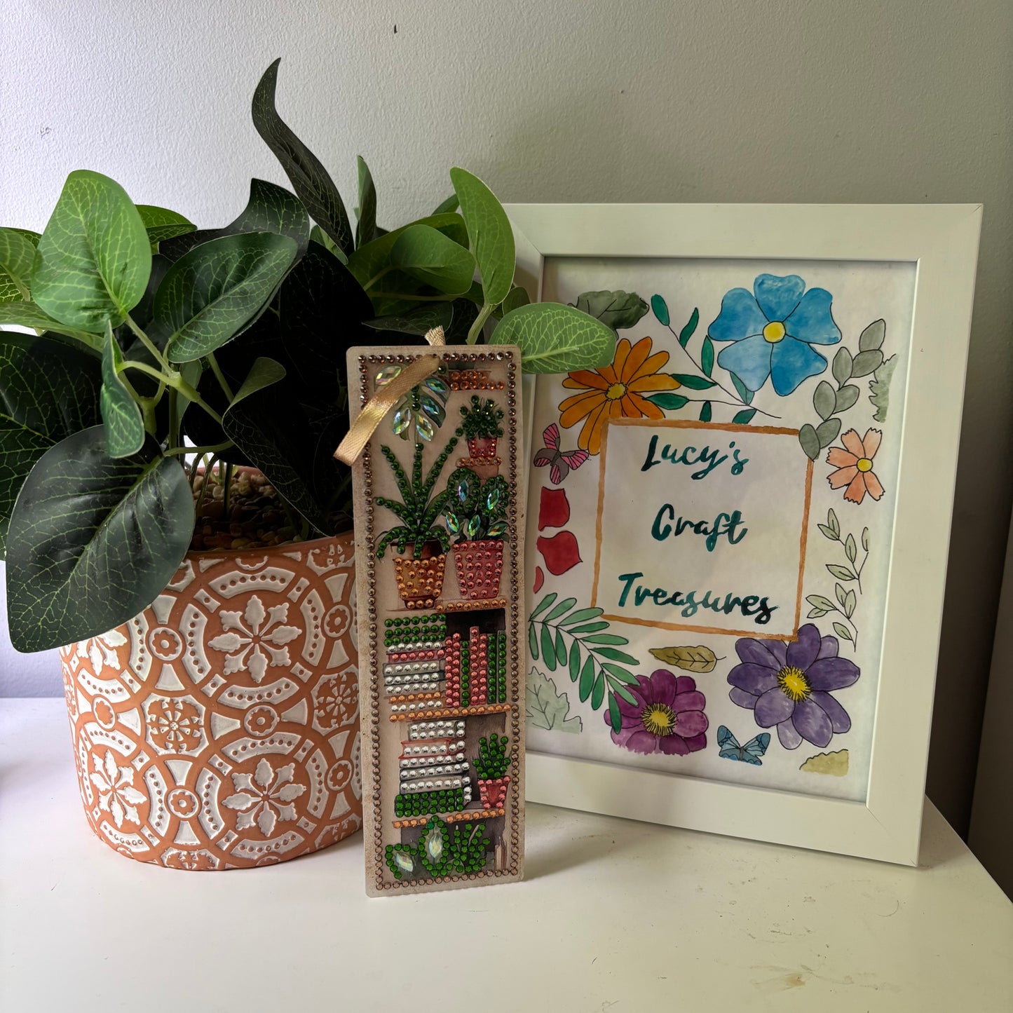 Diamond Art Bookshelf Bookmarks