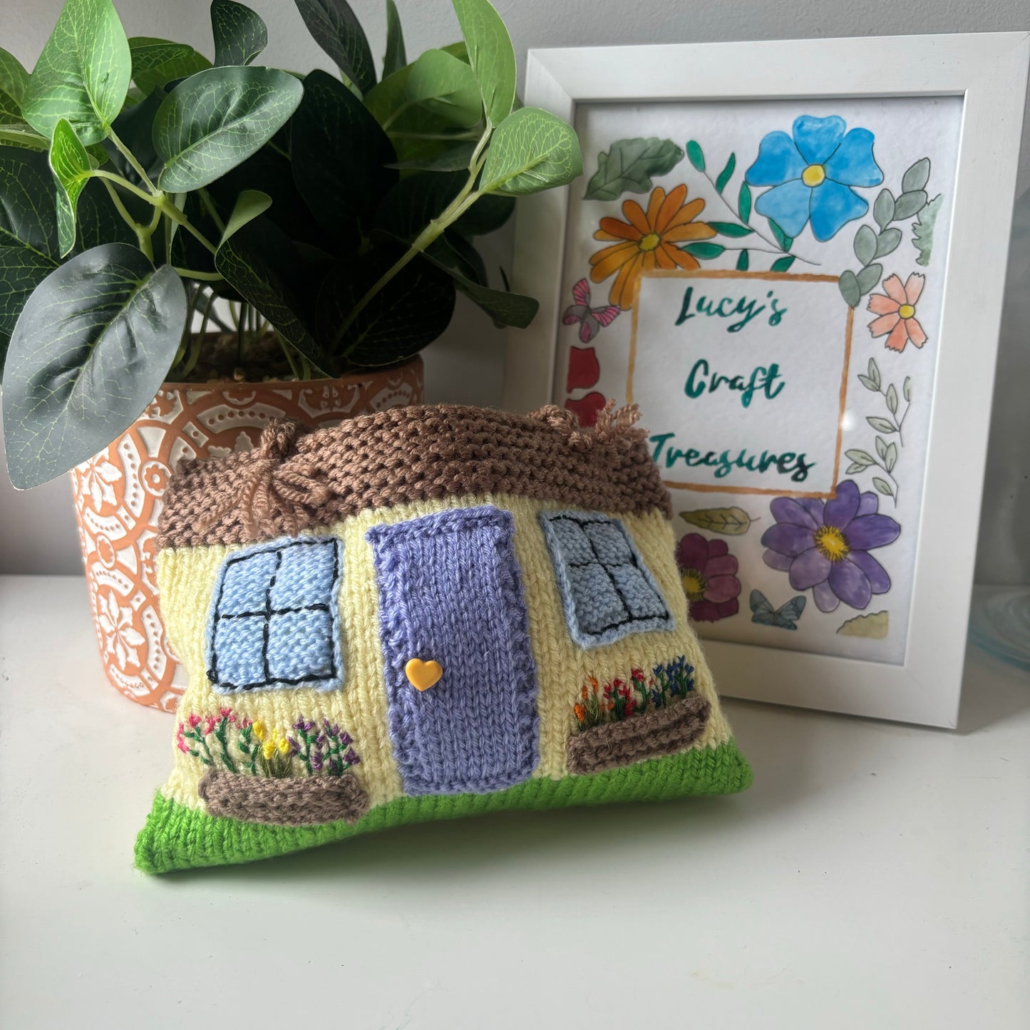 Knitted Teddy House Bag