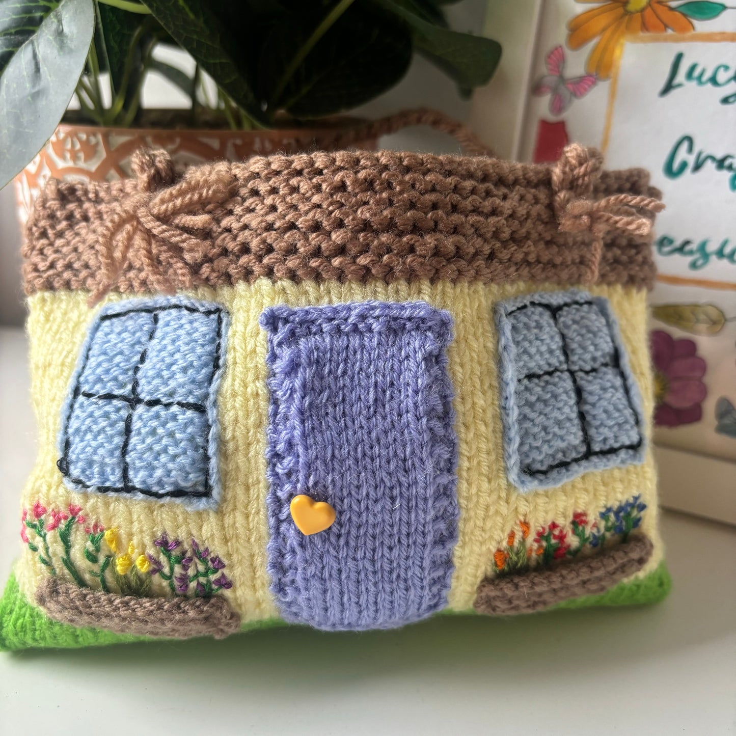 Knitted Teddy House Bag