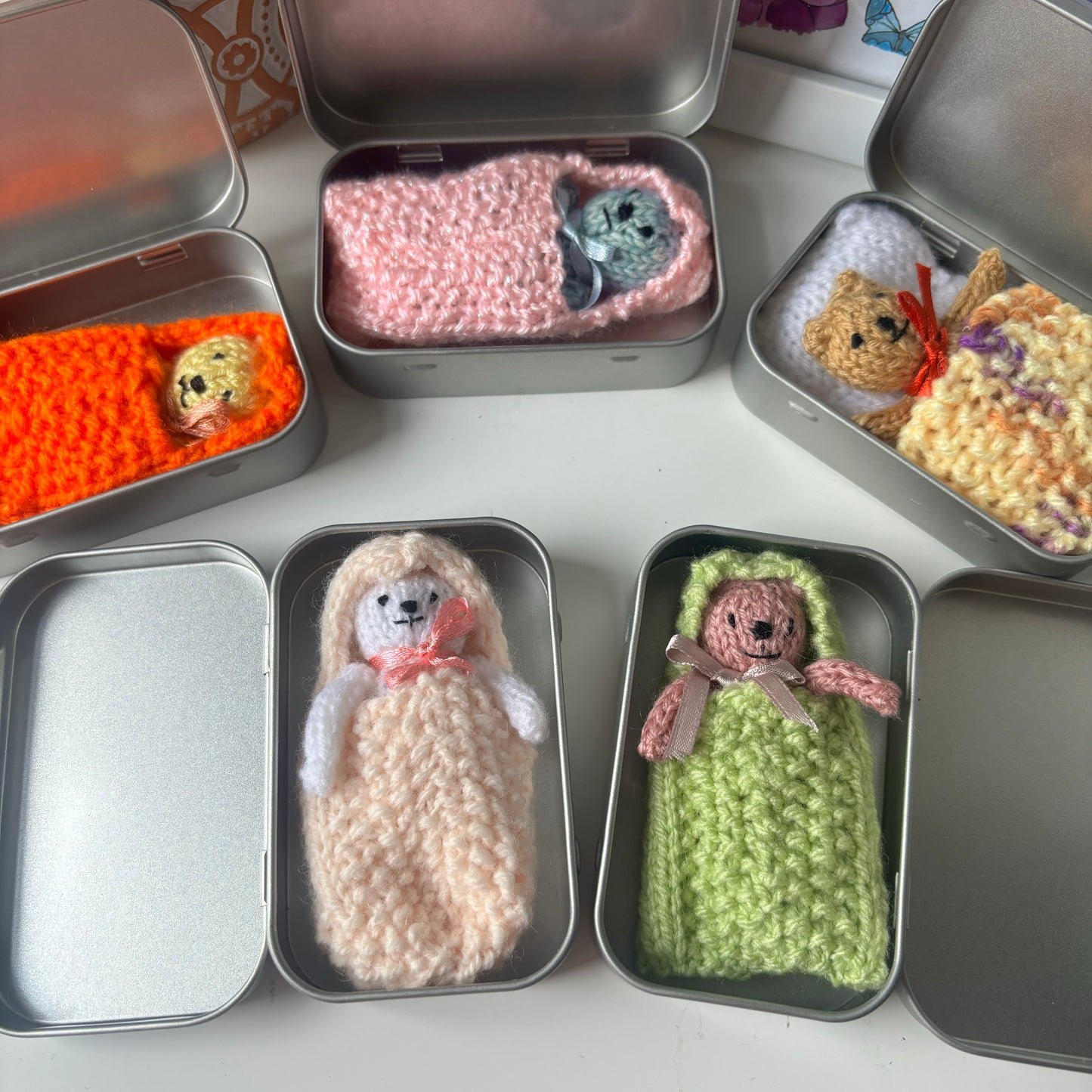 Knitted Box Bears