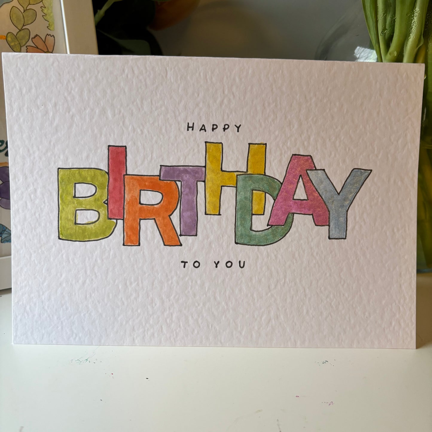 Birthday Metallics Card
