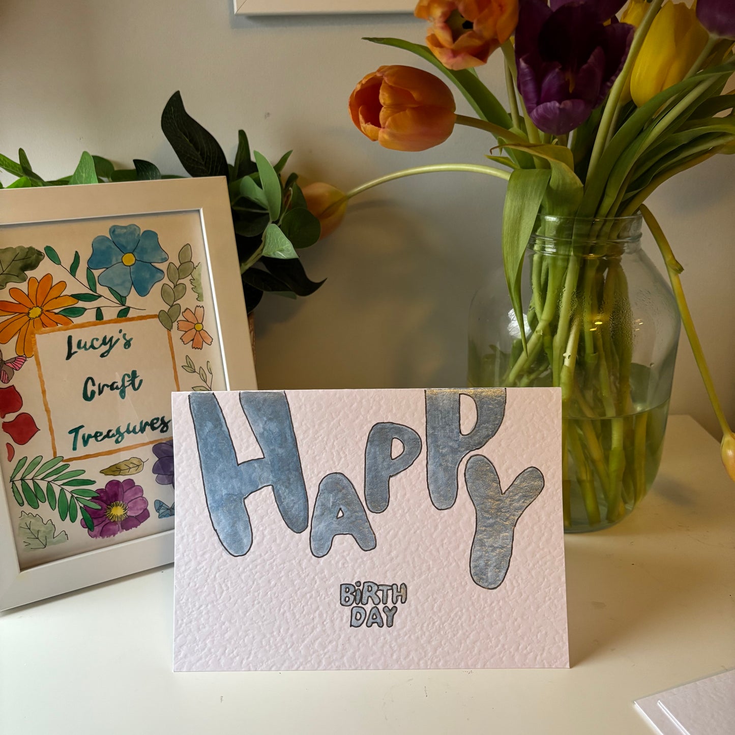 Birthday Balloon Writing Card