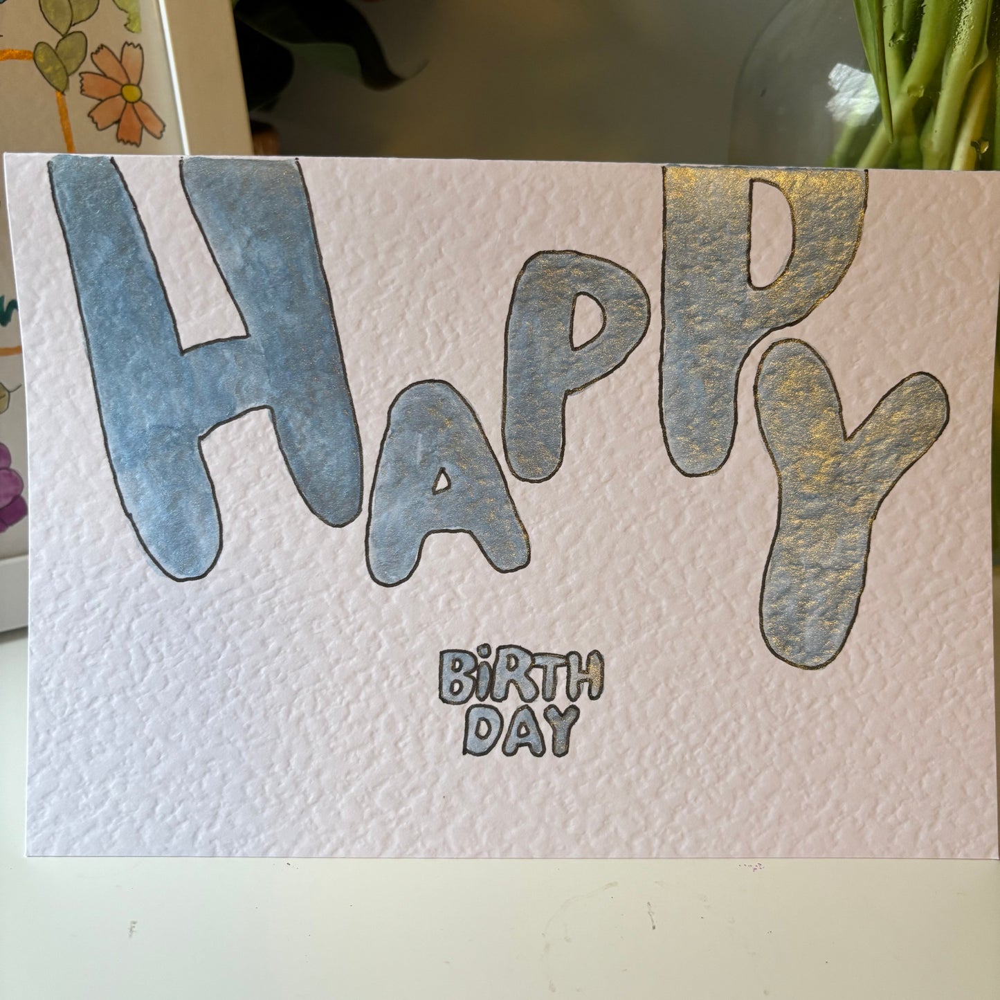 Birthday Balloon Writing Card