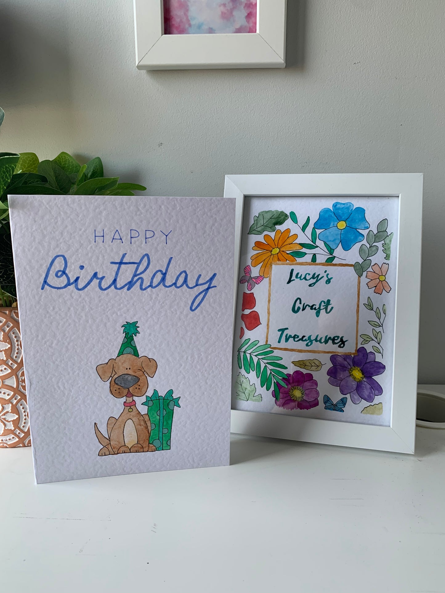 Happy Birthday Green Dog Card