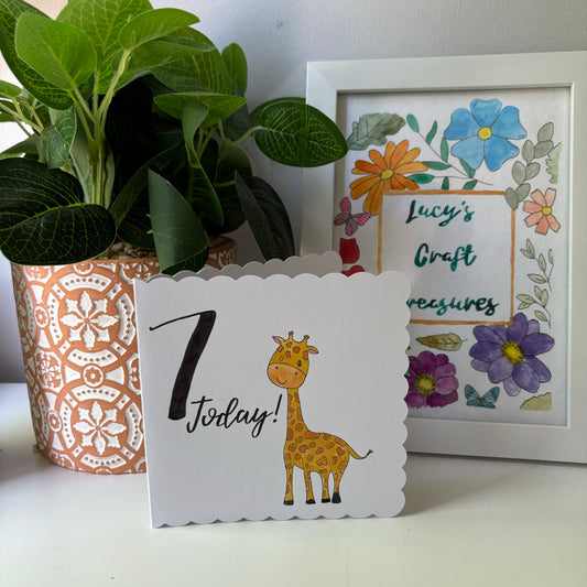 7 Today - Giraffe Card