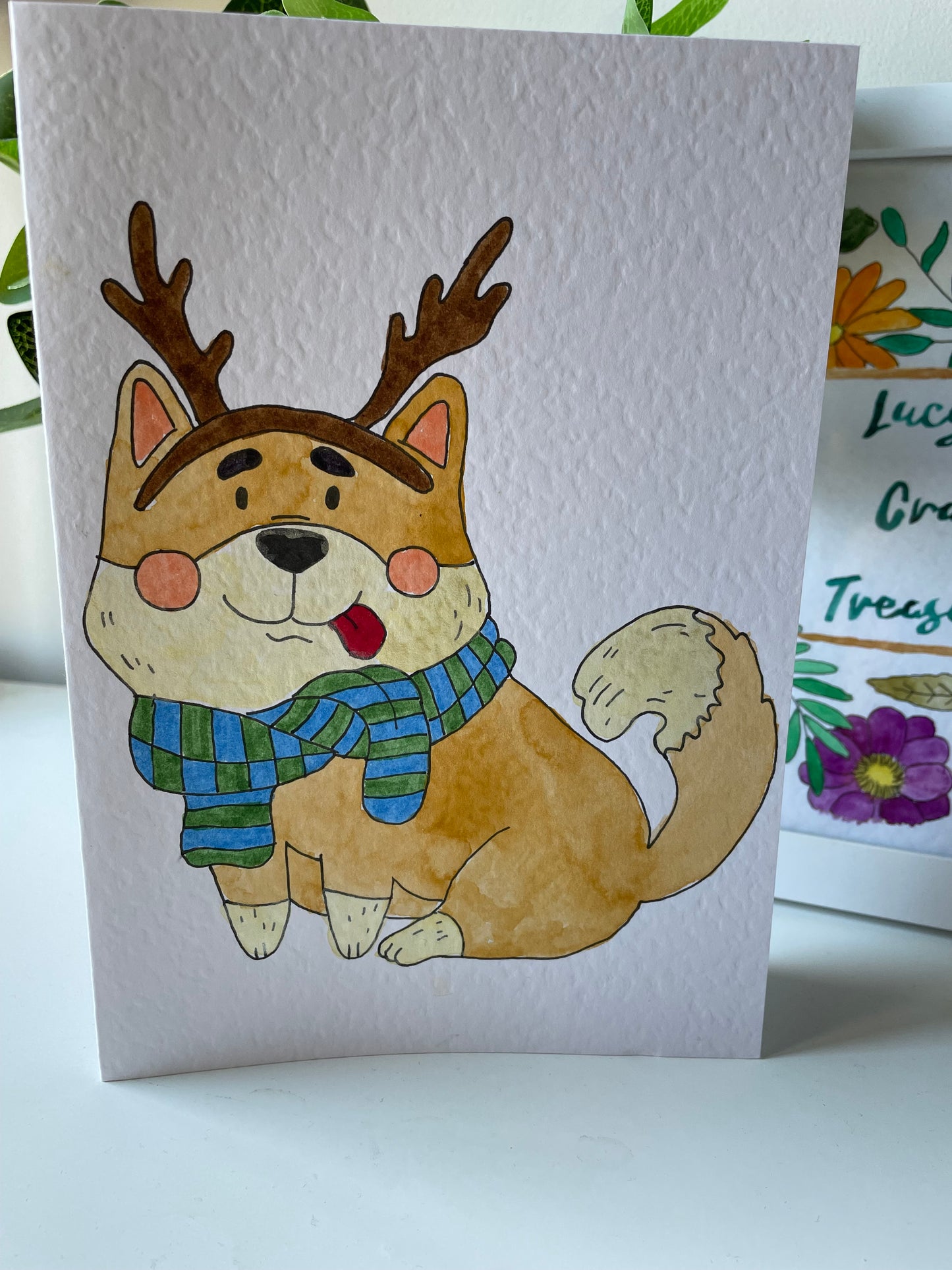 Christmas Corgi Card