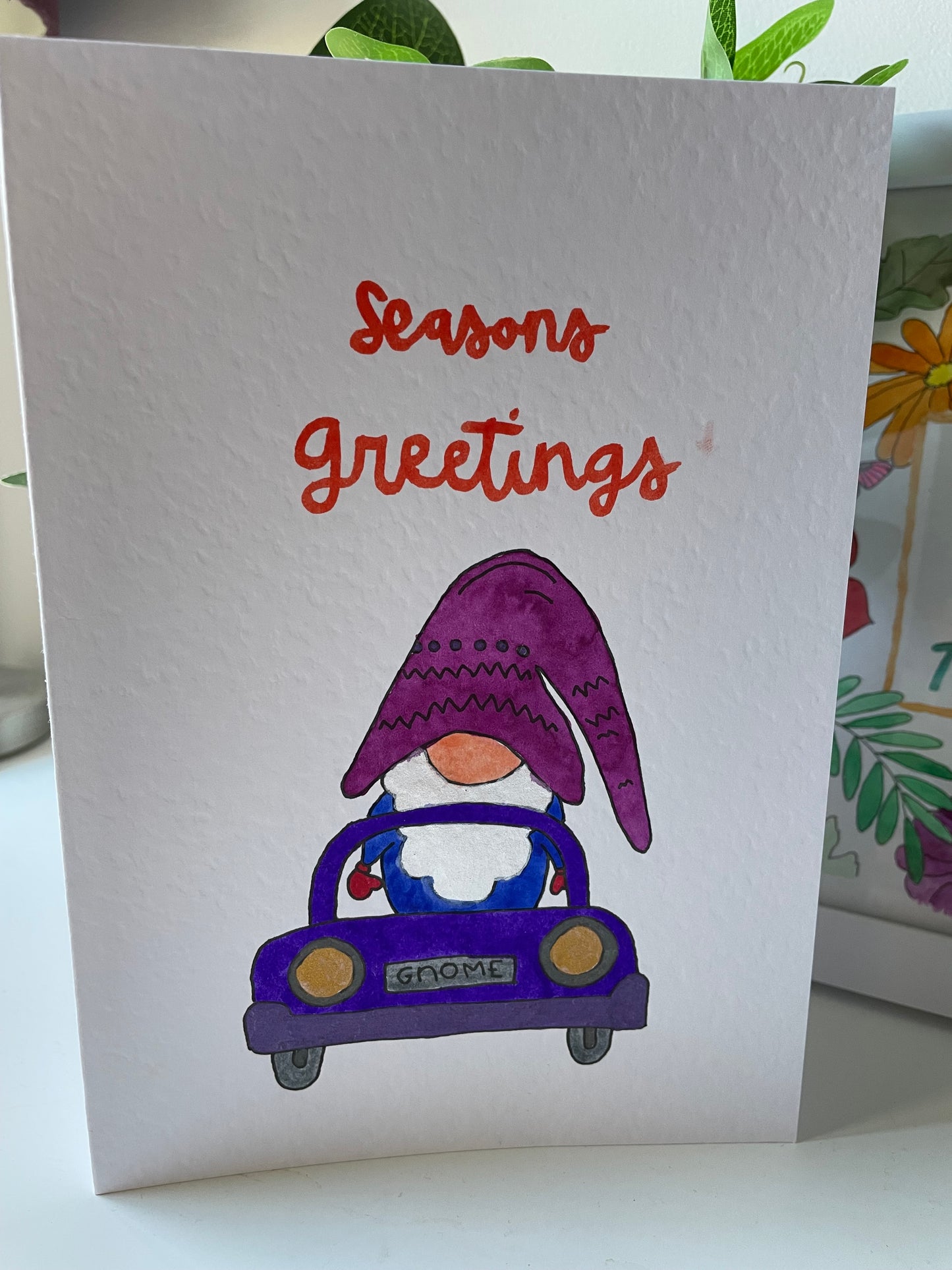 Seasons Greetings Gnome & Car