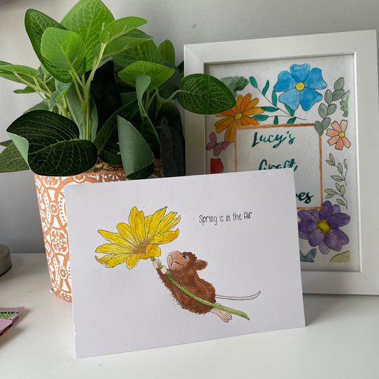 Spring is in the Air - Mouse Card