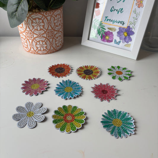 Diamond Flower Magnets