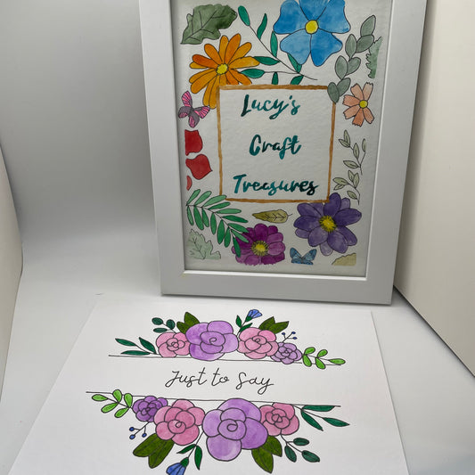 Just to Say Floral Card