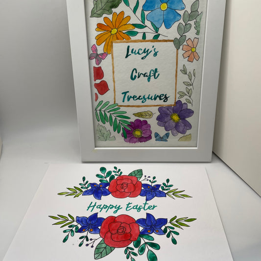 Happy Easter Floral Card