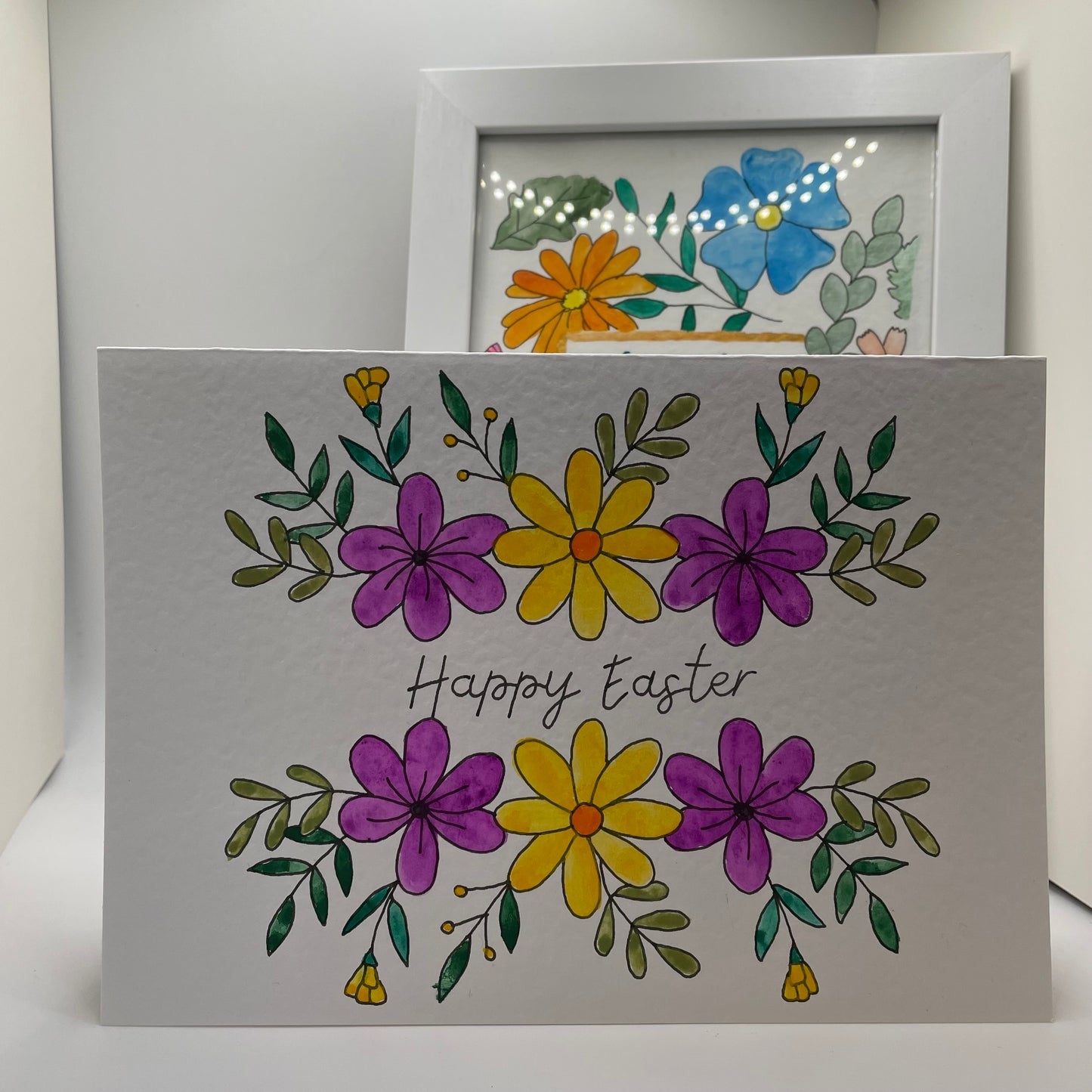 Happy Easter Floral Purple Card