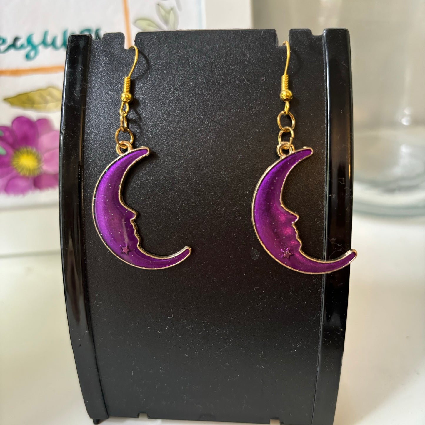 Large Crescent Moon & Earring Set