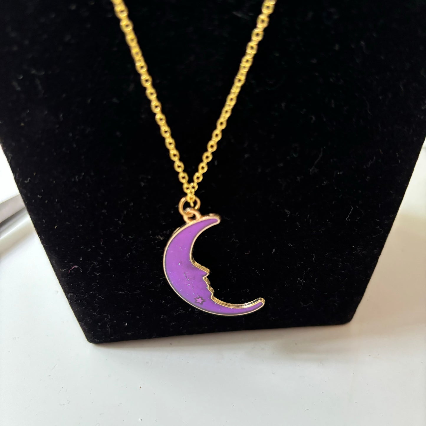 Large Crescent Moon & Earring Set