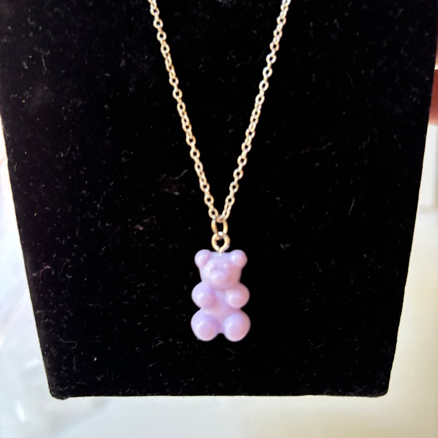 Purple Gummy Bear Necklace - 19cm