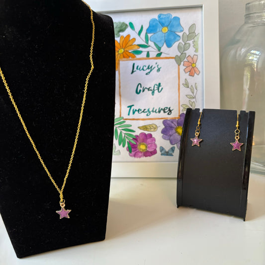 Star Necklace and Earrings Set