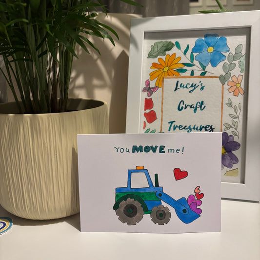 You Move Me Valentines Card