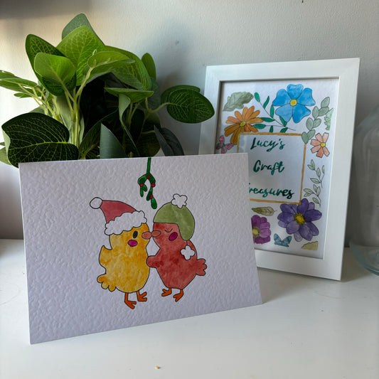 Mistletoe Ducks Card