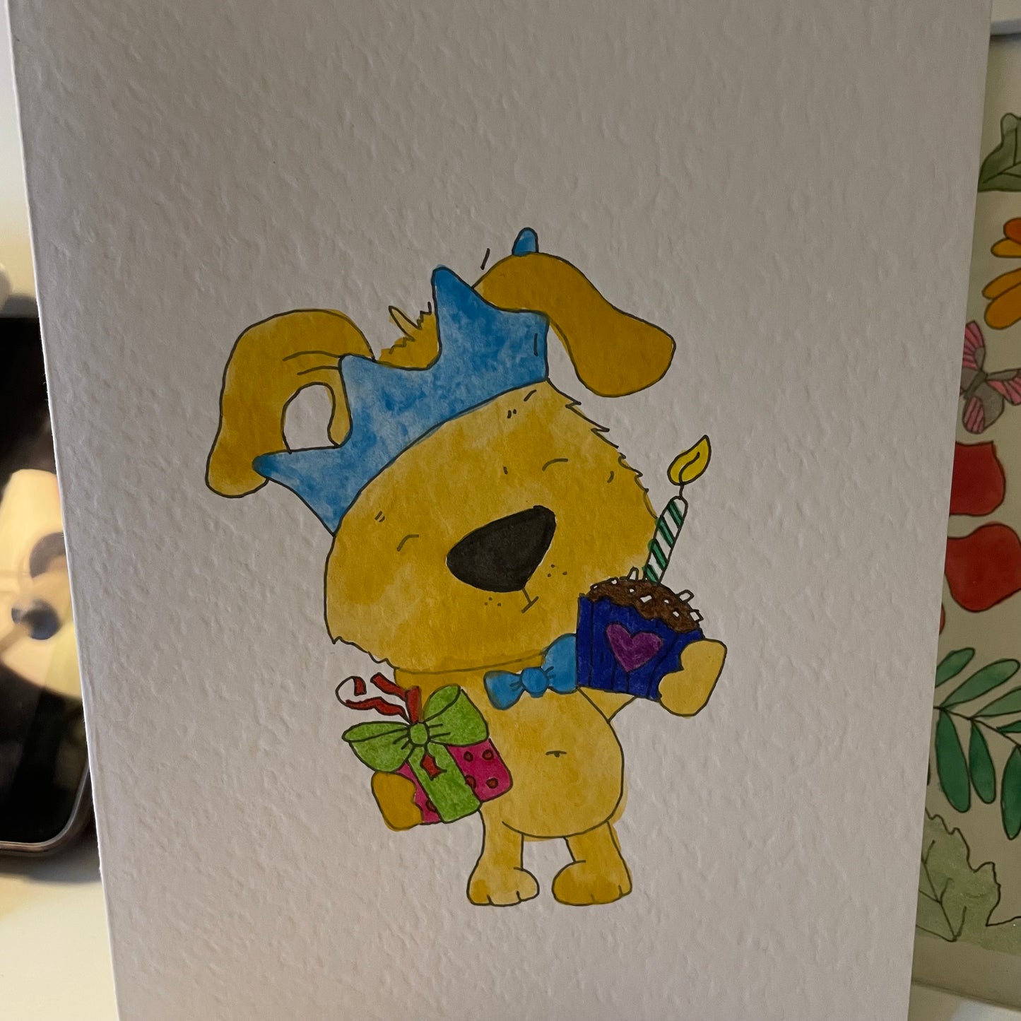 Celebrating Dog Birthday Card