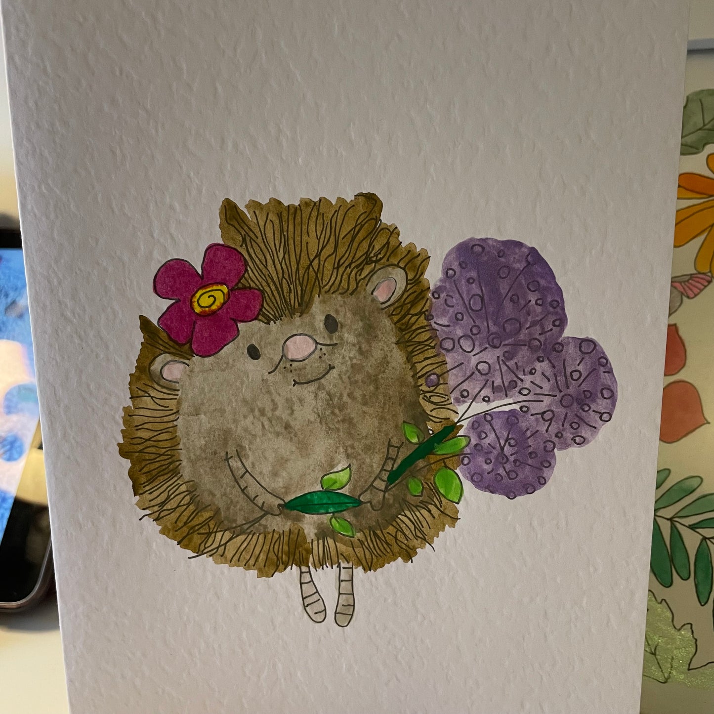 Hedgehog Greetings Card