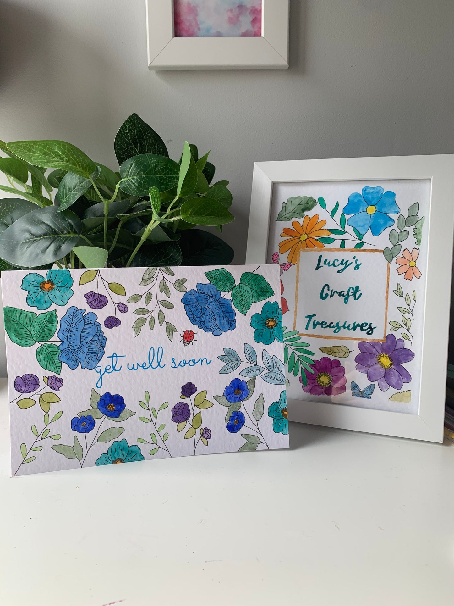 Get Well Soon (blue) Card