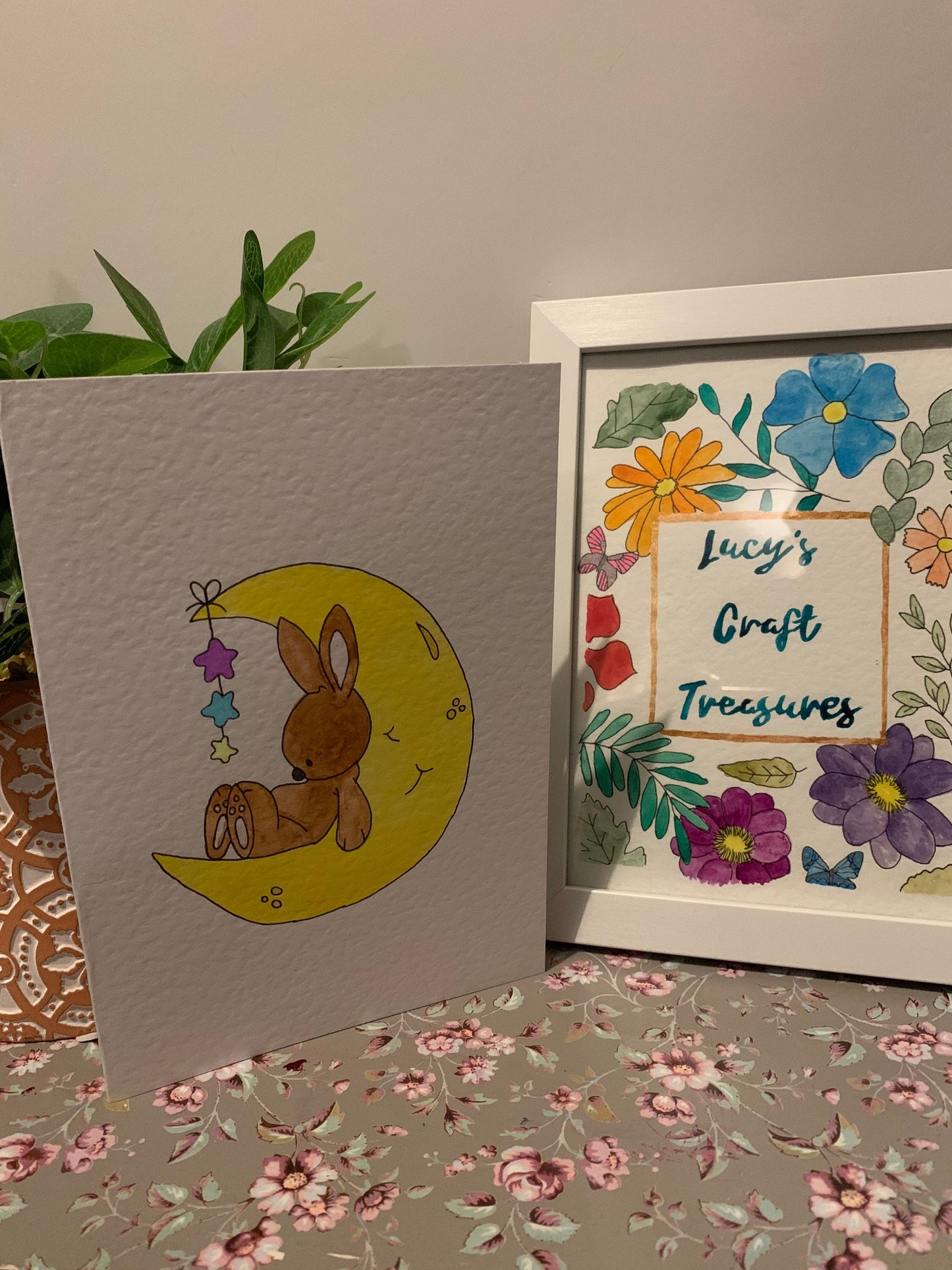 Bunny Moon Baby Card