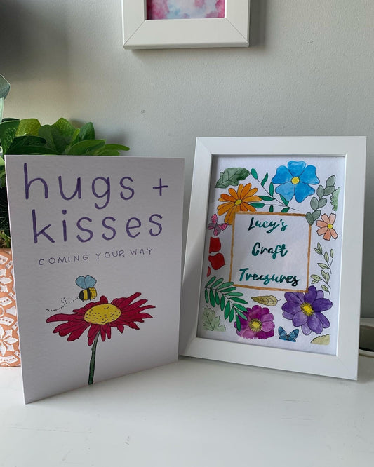 Handmade Hugs and Kisses Card