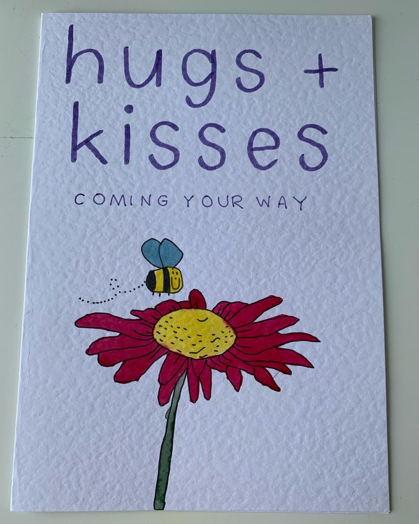 Handmade Hugs and Kisses Card