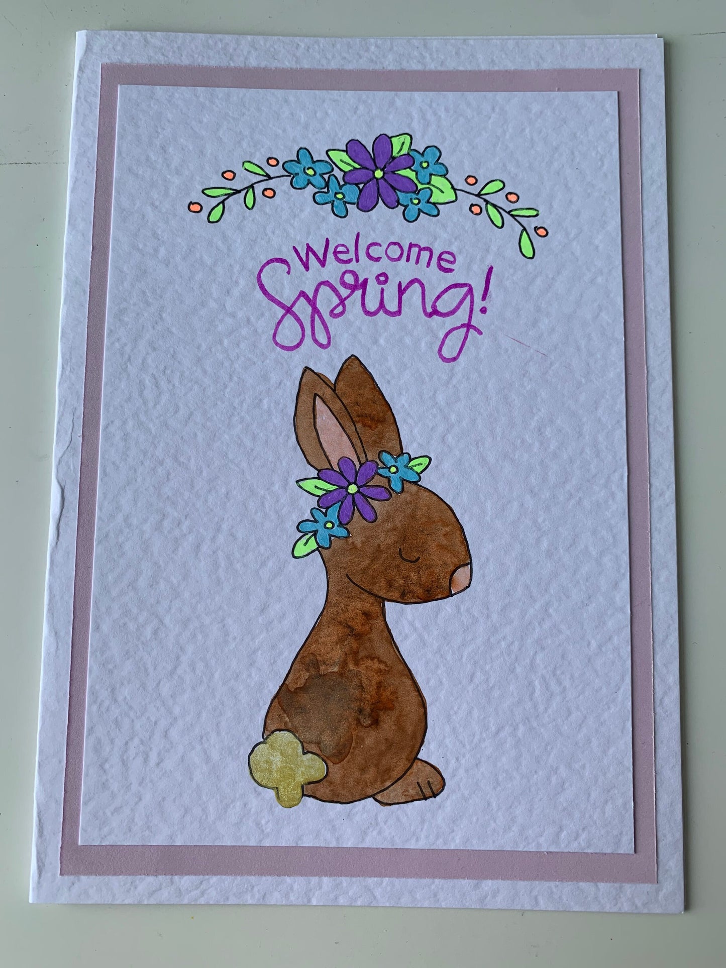 Handmade Set of 4 Spring Themed Cards